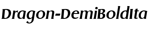Dragon-DemiBoldIta Regular.ttf
