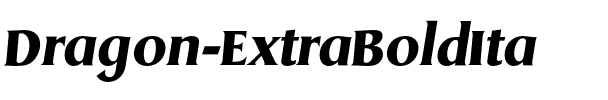 Dragon-ExtraBoldIta Regular.otf