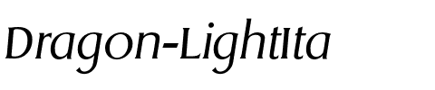 Dragon-LightIta Regular.otf