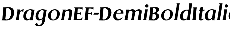 DragonEF DemiBold Italic.otf