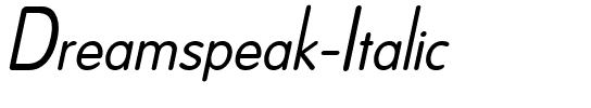Dreamspeak  Italic.ttf