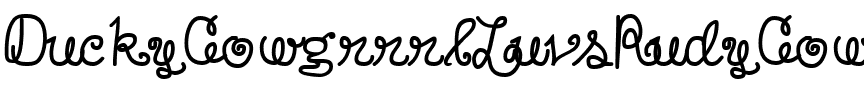 DuckyCowgrrrlLuvsRudyCowboy Regular.ttf