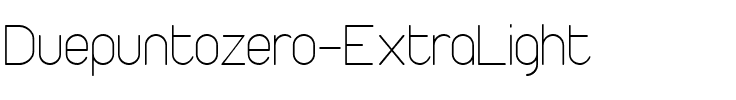 Duepuntozero ExtraLight.ttf