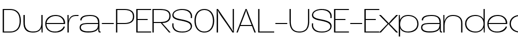 Duera PERSONAL USE Expanded Thin.ttf