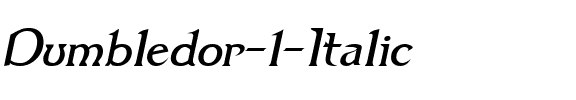 Dumbledor 1 Italic Regular.ttf