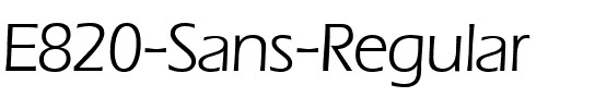 E820-Sans Regular.ttf