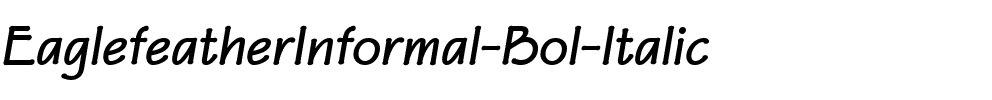 EaglefeatherInformal-Bol RomanItalic.ttf