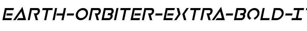 Earth Orbiter Extra-Bold Italic Bold Italic.ttf