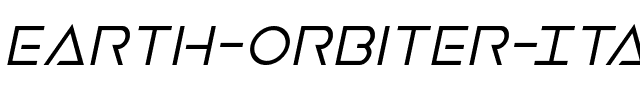 Earth Orbiter Italic Italic.ttf