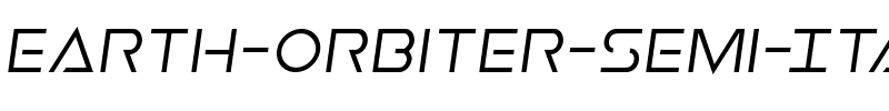 Earth Orbiter Semi-Italic Semi-Italic.ttf