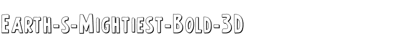 Earth's Mightiest 3D 3D.ttf