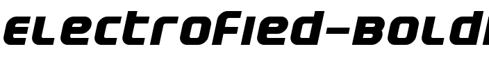 Electrofied BoldItalic.ttf