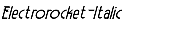 Electrorocket Italic.otf