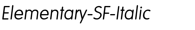 Elementary SF Italic.ttf