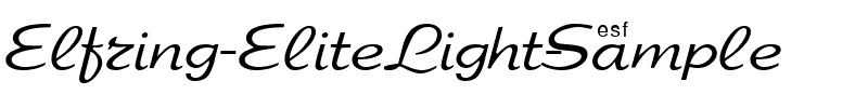 Elfring EliteLight Sample Regular.ttf