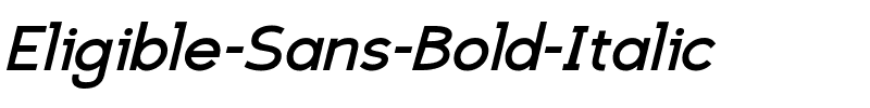 Eligible Sans BoldItalic.ttf