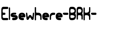 Elsewhere (BRK) Regular.ttf