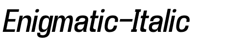 Enigmatic Italic.ttf