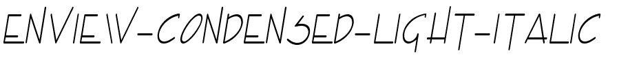 Enview Condensed Light Italic.ttf