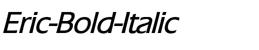 Eric Bold Italic.ttf