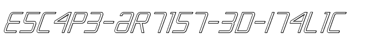 Escape Artist 3D Italic Italic.ttf