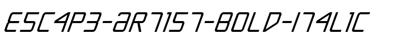 Escape Artist Bold Italic Bold Italic.ttf