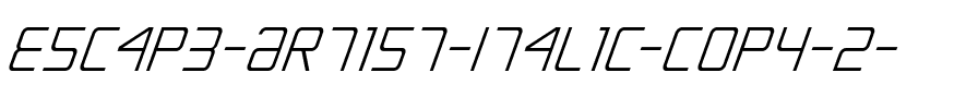 Escape Artist Italic Italic.ttf