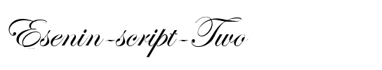 Esenin script Two Regular.ttf
