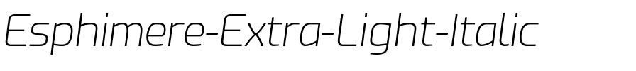 Esphimere Extra Light Italic.otf