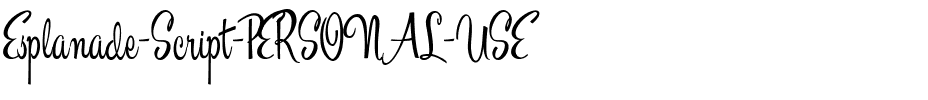 Esplanade Script PERSONAL USE Regular.ttf