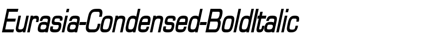 Eurasia Condensed BoldItalic.ttf