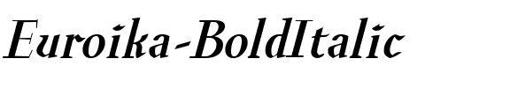 Euroika BoldItalic.ttf