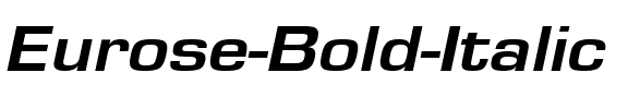 Eurose Bold Italic.ttf