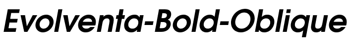 Evolventa Bold Oblique.ttf