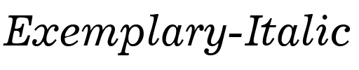 Exemplary Italic.ttf