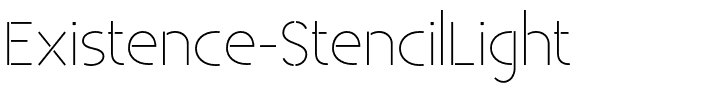 Existence Stencil Light Regular.otf