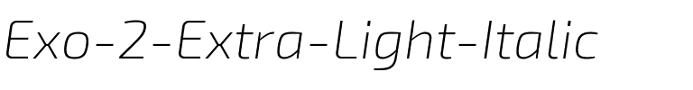 Exo 2 Extra Light Italic.ttf
