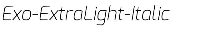 Exo ExtraLightItalic.ttf