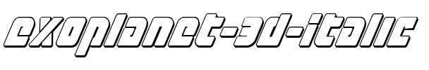 Exoplanet 3D Italic Italic.ttf