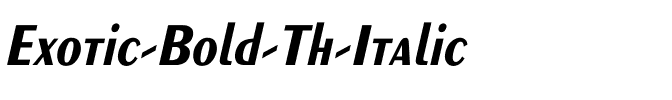 Exotic-Bold Th Italic Italic.ttf