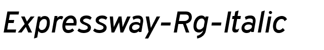 Expressway Rg Italic.ttf