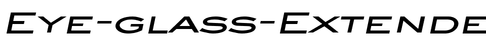 Eye glass Extended Bold Italic.ttf