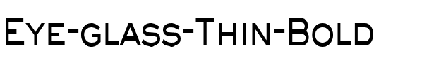 Eye glass Thin Bold.ttf