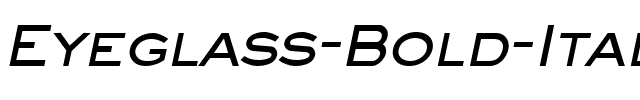 Eyeglass Bold Italic.ttf