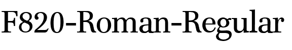 F820-Roman Regular.ttf