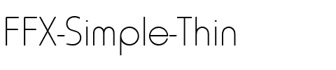 FFX Simple Thin Regular.ttf