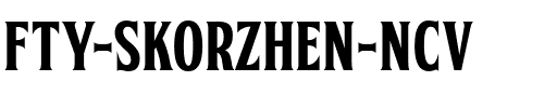 FTY SKORZHEN NCV Regular.otf
