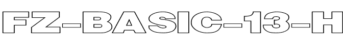 FZ BASIC 13 HOLLOW EX Normal.ttf