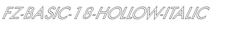 FZ BASIC 18 HOLLOW ITALIC Normal.ttf