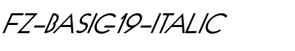 FZ BASIC 19 ITALIC Normal.ttf